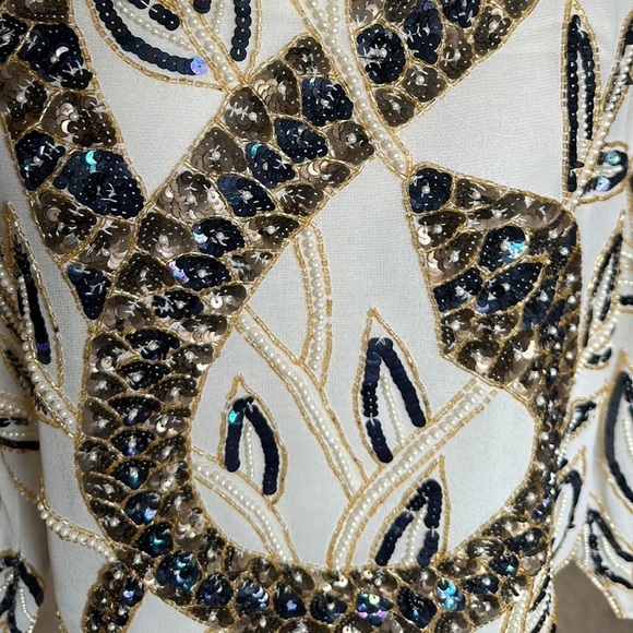 Vintage TopShop Sequin & Bead Embellished Snake Charmer Blouse 🤩 - Picture 5 of 8